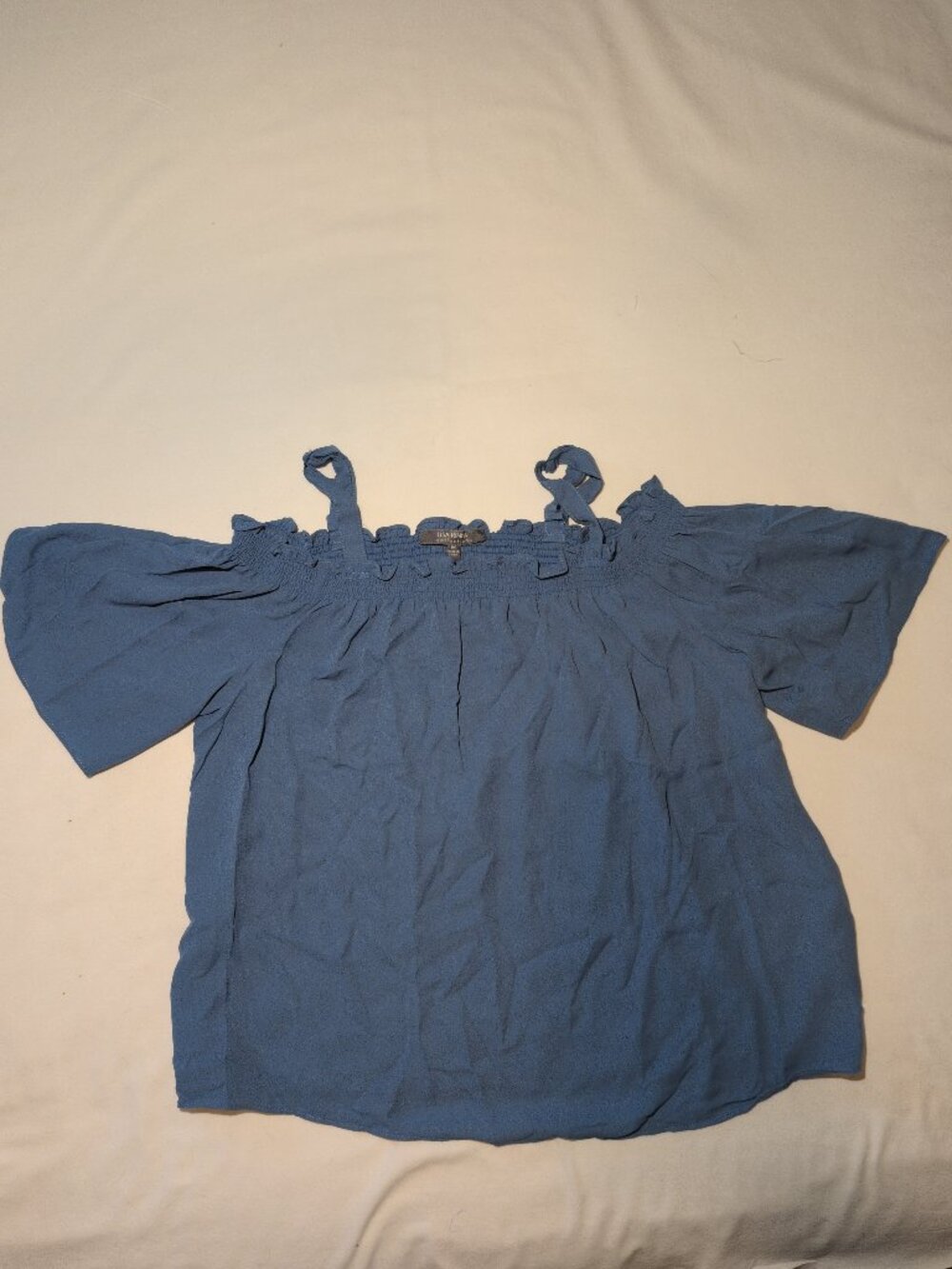 Lisa Rinna Collection Off The Shoulder Top French Blue Size Medium